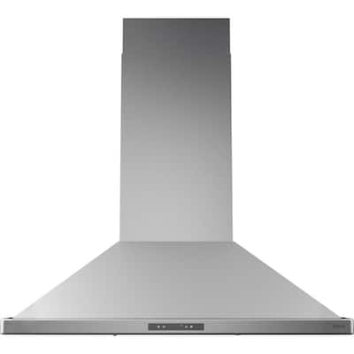 Napoli 36 in. Convertible Island Mount Range Hood with LED Lights in Stainless Steel
