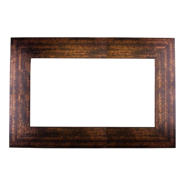 MirrorChic Driftwood 60 in. x 42 in. Mirror Frame Kit in White - Mirror Not Included