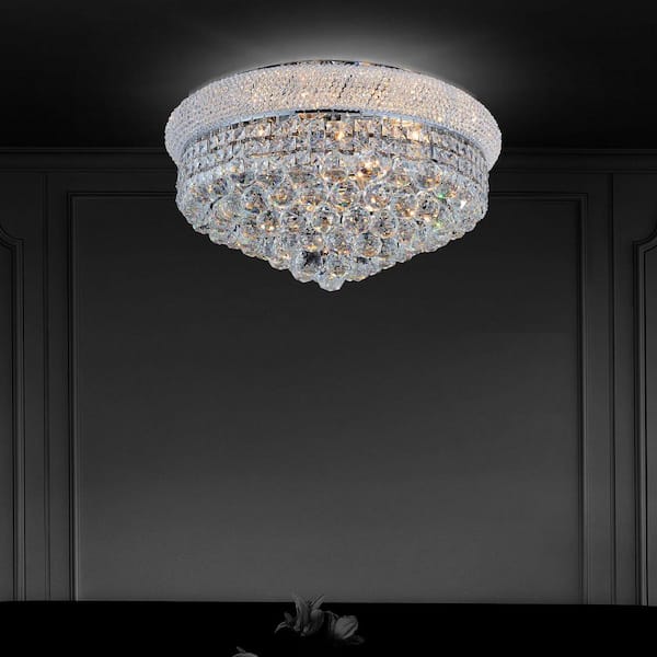 Empire 13 Light Flush Mount With Chrome Finish