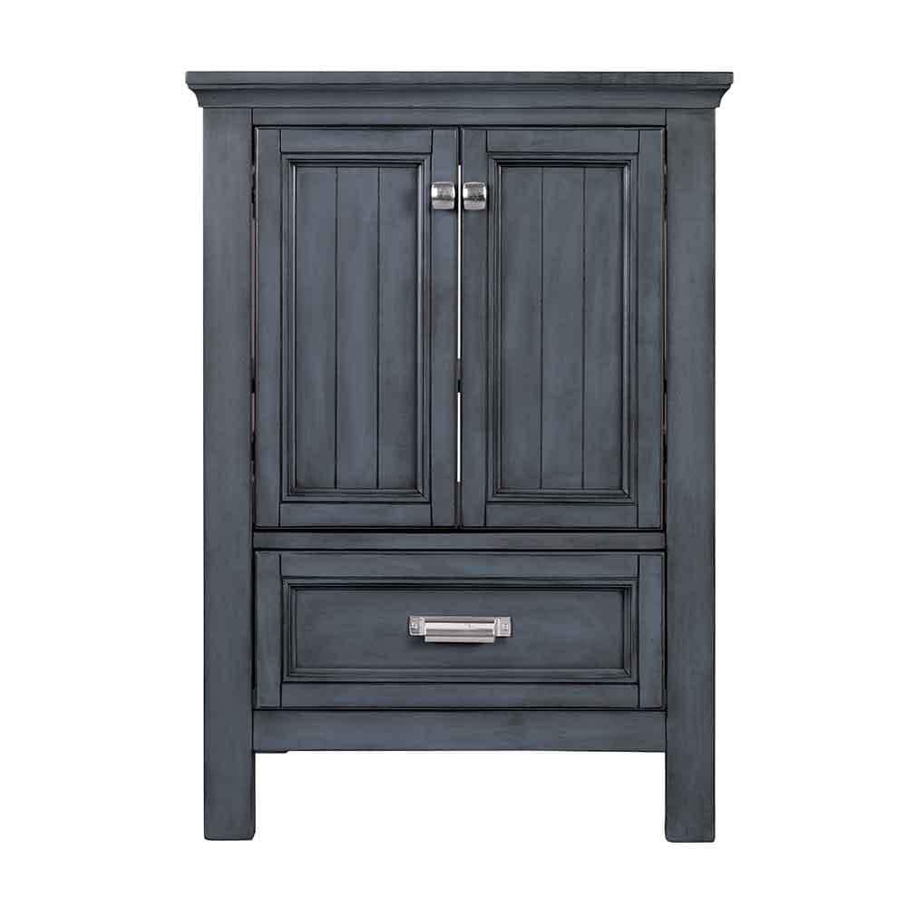 Harbor Blue 24" Wood Vanity Cabinet with Chrome Hardware