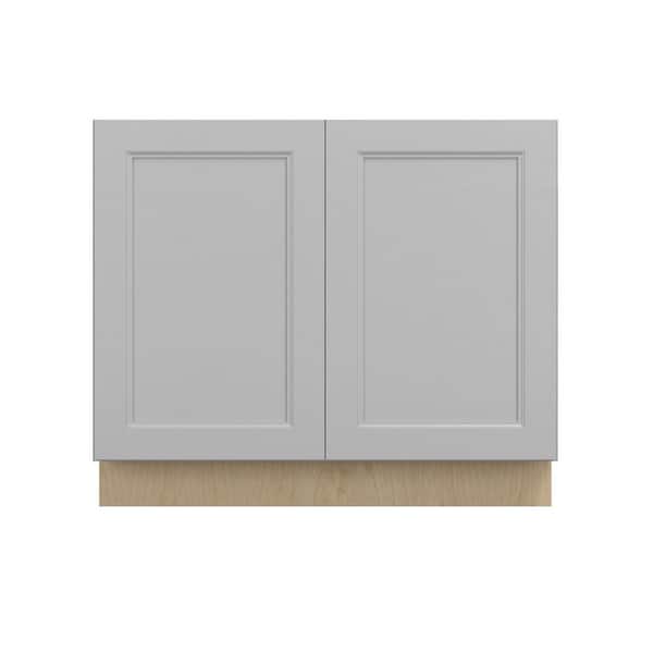 Kunal Kitchens Rockingham Recessed 42 in. W x 34.5 in. H x 24 in. D Assembled Plywood Full Height Door Base Cabinet in Painted Stratus