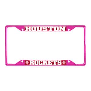 Universal Fit NBA - Houston Rockets License Plate Frame - Pink