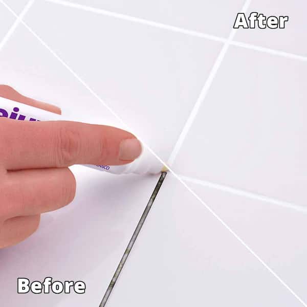 4 oz. White Interior Water-Based Grout Restorer Marker Pens (2-Pack)
