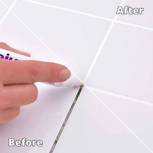 4 oz. White Interior Water-Based Grout Restorer Marker Pens (2-Pack)