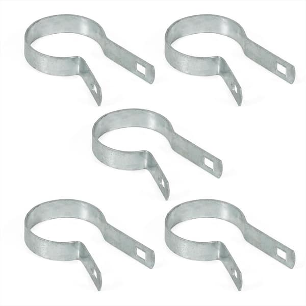 2-3/8 in. Chain Link Fence Silver Galvanized Steel Tension Band with Bolt and Nut (Pack of 5)