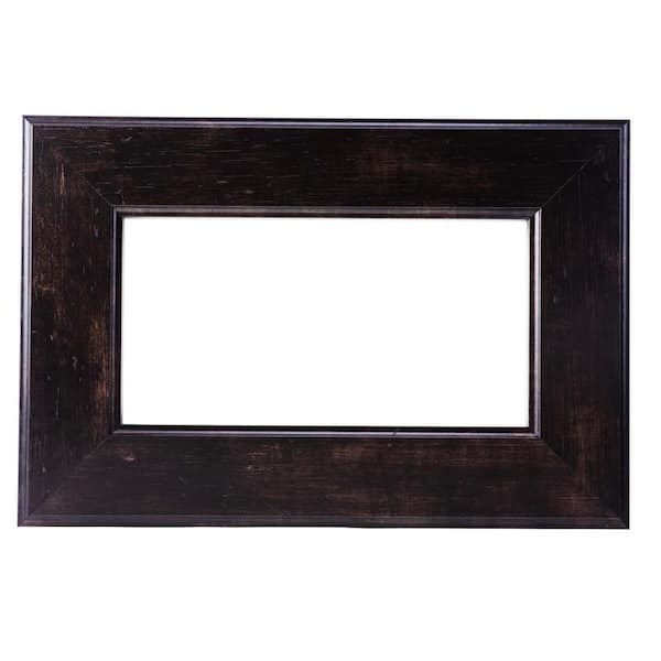 MirrorChic Hudson Walnut 66 in. W x 42 in. H DIY Mirror Frames Kit in Espresso