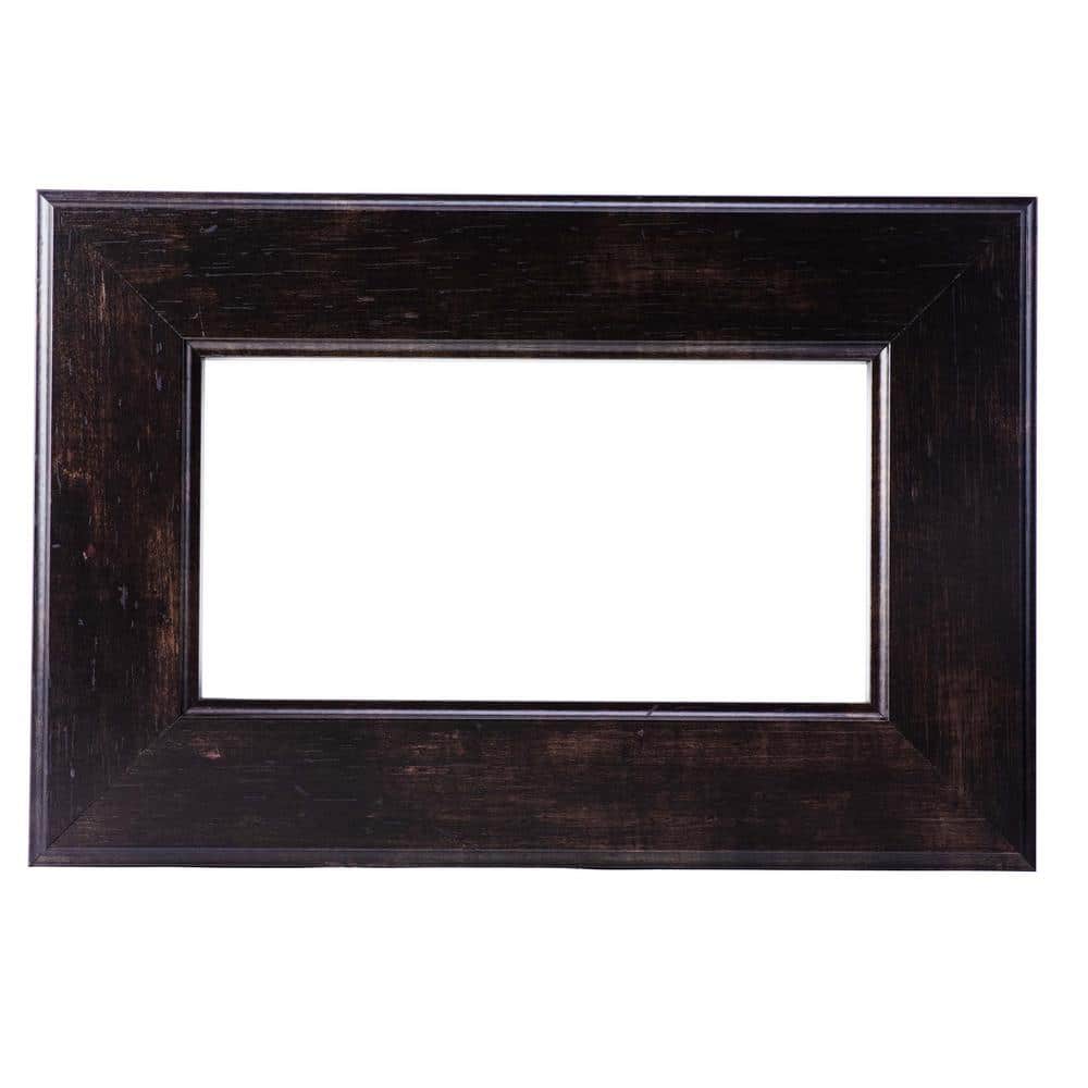 MirrorChic Hudson Walnut 60 in. W x 36 in. H DIY Mirror Frames Kit in ...