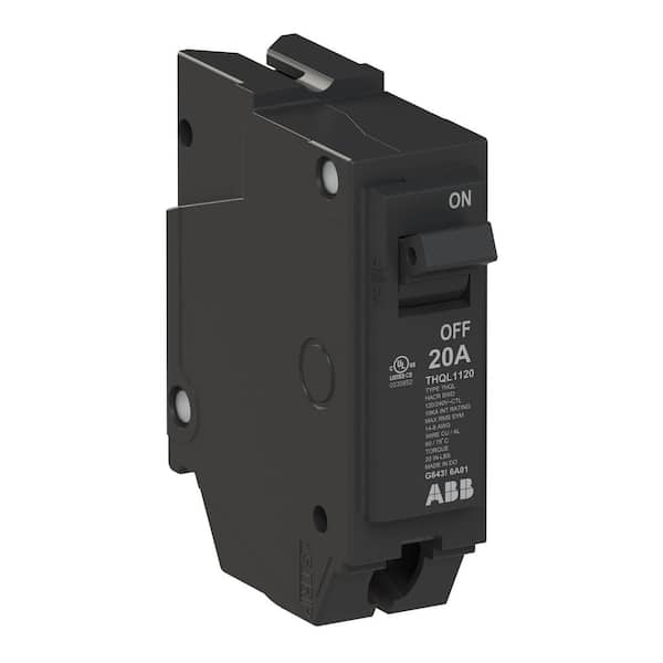 ABB 20 Amp 1 in. Single Pole Circuit Breaker (THQL1120A) THQL1120A