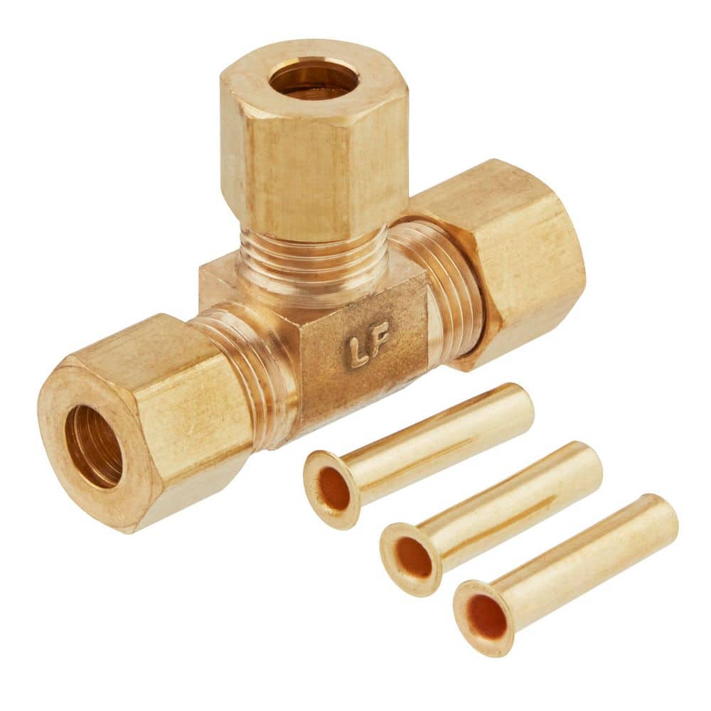 Everbilt 1/4 in. OD Compression Brass Tee Fitting 800849 - The
