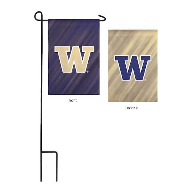 1 ft. x 1-1/2 ft. University of Washington 2-Sided Garden Flag with 3-2/3 ft. Metal Flagpole