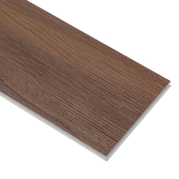 Shadow Hickory 22 MIL x 7.1 in. W x 48 in. L Waterproof Click Lock Luxury Vinyl Plank Flooring (18.7 sq. ft./Case)