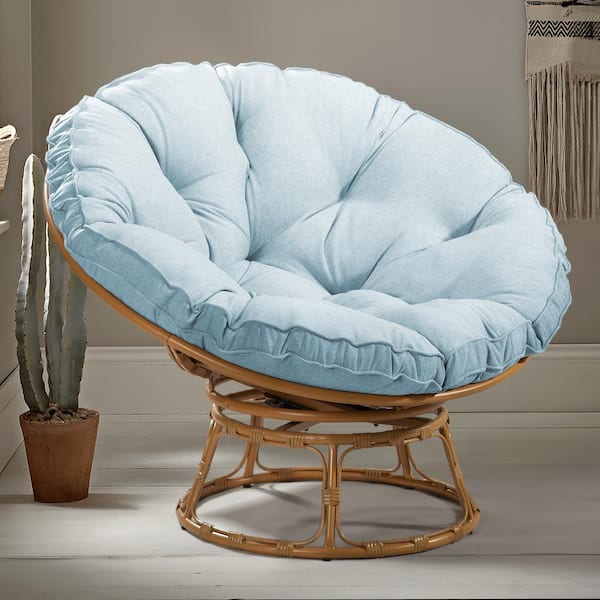 JOYSIDE Wicker Outdoor Patio Swivel Papasan Lounge Chair with Baby