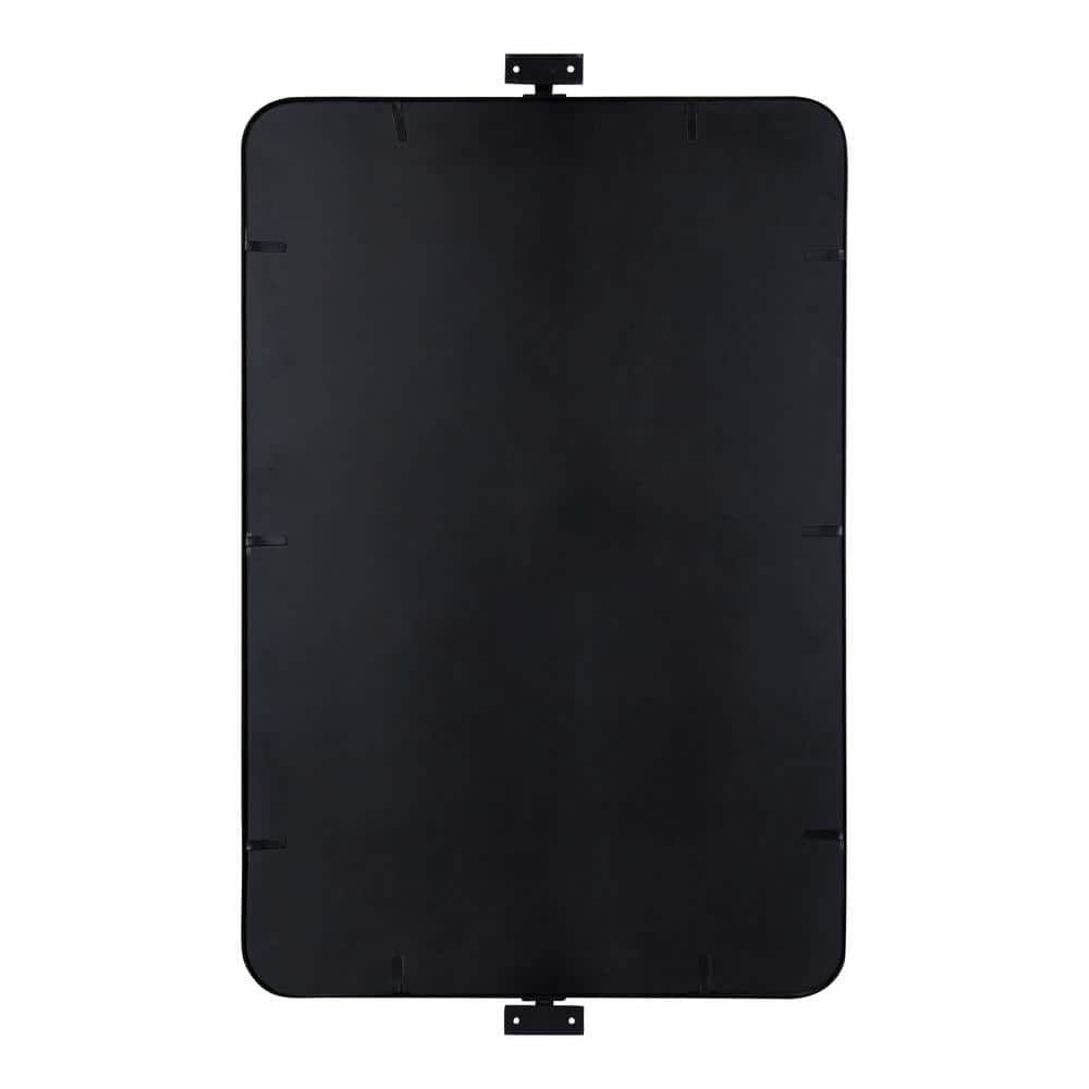 Elijah 38x24 Black Iron Pivot Wall Mirror