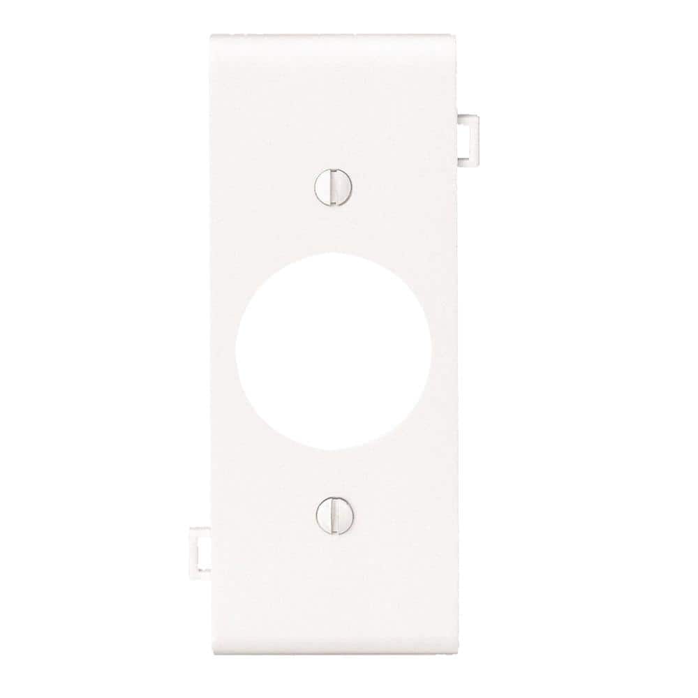 White Thermoplastic 1-Gang Receptacle Wall Plate