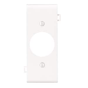 1-Gang Center Panel Single Receptacle Sectional Wall Plate in White