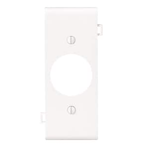 1-Gang White 1.406 in. Single Outlet/Receptacle Nylon Standard Sectional Center Panel Wall Plate (1-Pack) 0PSC7-W