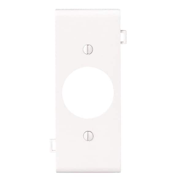 Leviton 1-Gang Center Panel Single Receptacle Sectional Wall Plate in White
