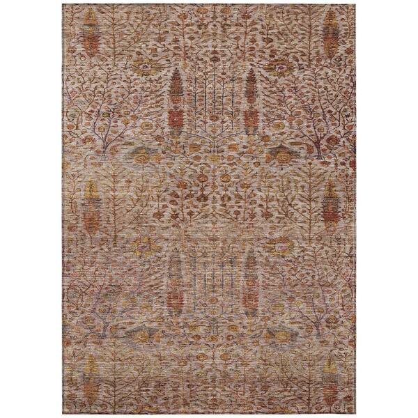 Chantille Machine Washable Indoor/Outdoor Abstract ACN2053 Terracotta 2 ft. 6 in. x 3 ft. 10 in. Area Rug