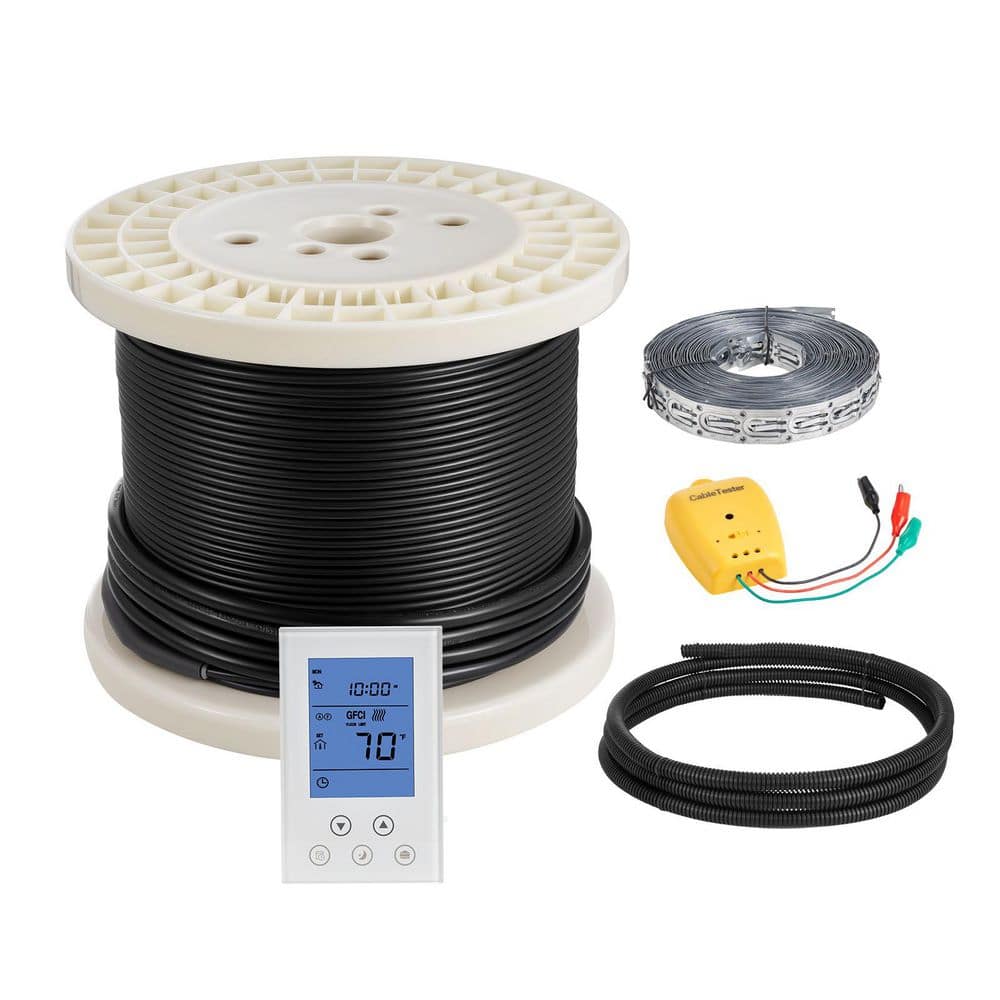 Electric Underfloor Heating Cable Kit, 0.6 ft. x 7.28 in. 120V Floor Heating Kit, 100 sqft Radiant Floor System price history on PriceWatchPro