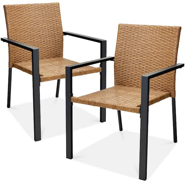 Have a question about Best Choice Products Set of 2 Stackable Natural Wicker Chairs with Armrests Steel Conversation Accent Furniture for Patio Pg 1 The Home Depot