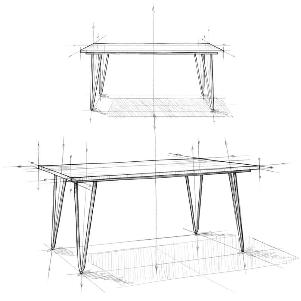 Hunter Solid Wood 66" Rectangular Dining Table in Natural