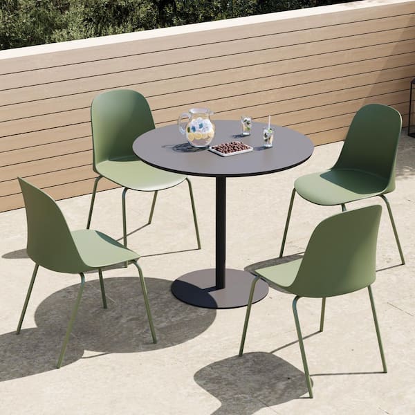Spruce & Spring Zeno Green Colorful Plastic Stackable Dining