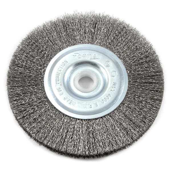 Forney 5 in. x 1/2 in. and 5/8 in. Arbor Fine Crimped Wire Wheel Brush