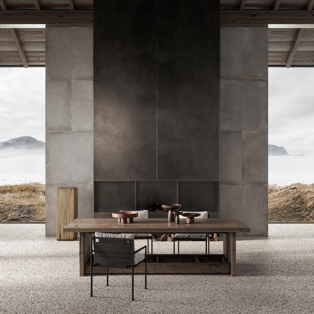 Bryant Ice White 24x24 Matte Porcelain Terrazzo Tile