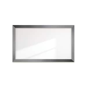 Dark Gray Textured Framed Wide Wall Mirror 67 in. W x 40 in. H
