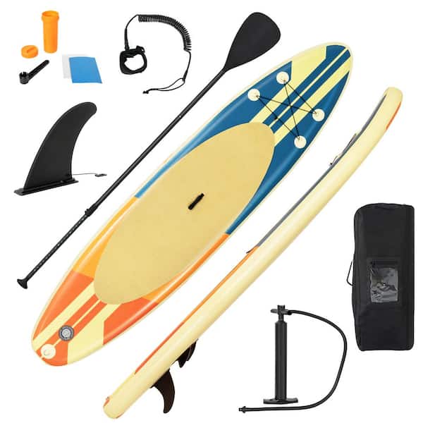 Gymax 10 ft. Inflatable Stand-Up Paddle Board Non-Slip Deck Surfboard with Hand Pump