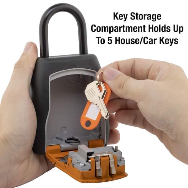 Lock Box, Resettable Combination Dials, Mossy Oak Blaze Orange