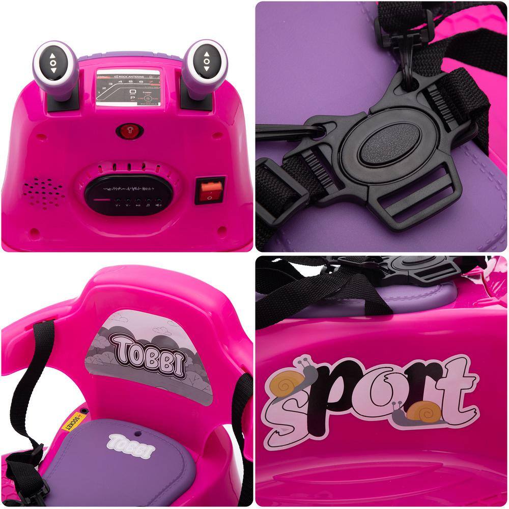 12V Pink Kids Electric Bumper Car with LED Lights