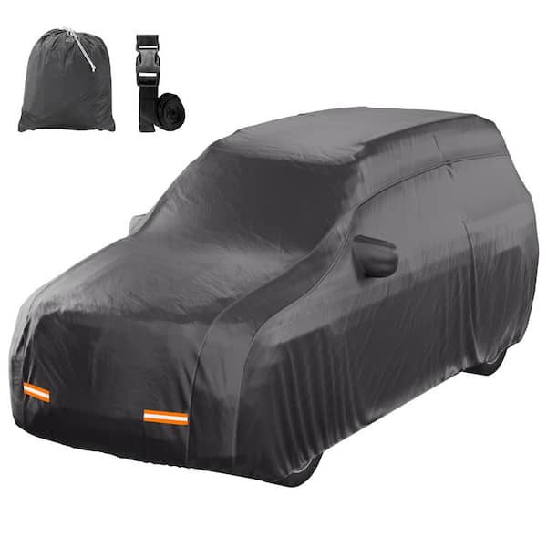 200 in. x 75 in. x 75 in. Extra Thick Heavy-Duty SUV Waterproof Car Cover - 250 g PVC Cotton Lined - Black