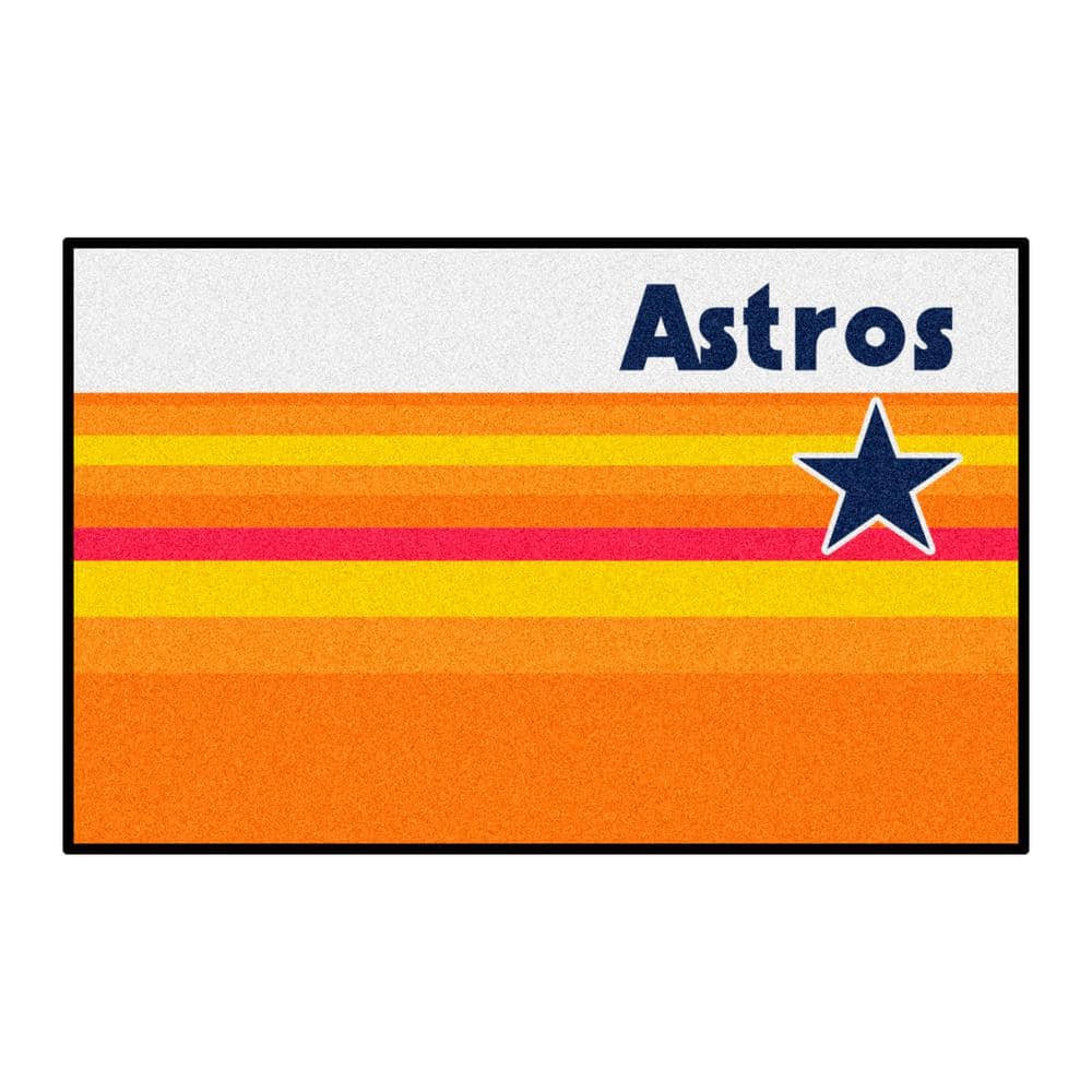 Houston Astros Vintage Rainbow Stripes Double Sided Garden Flag