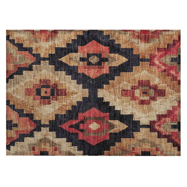 Chantille Machine Washable Indoor/Outdoor Abstract ACN1894 Rust 2 ft. x 3 ft. Accent Rug
