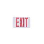 14-Watt Equivalent Integrated LED White Exit Sign with Ni-Cad 4.8-Volt Battery