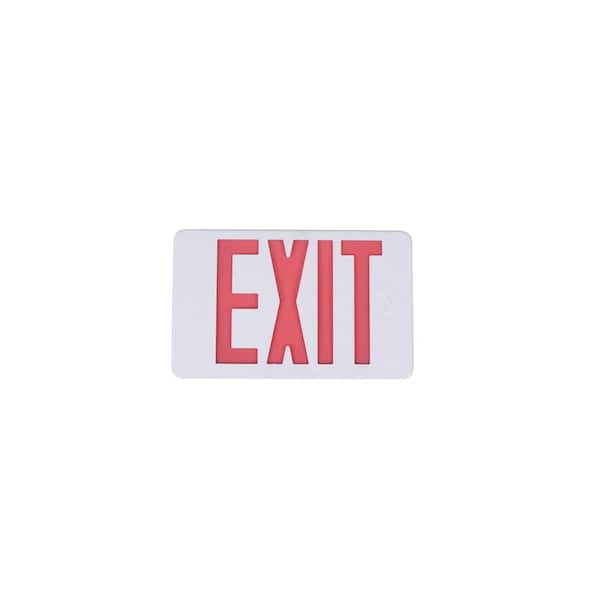 Commercial Electric 14-Watt Equivalent Integrated LED White Exit Sign with Ni-Cad 4.8-Volt Battery