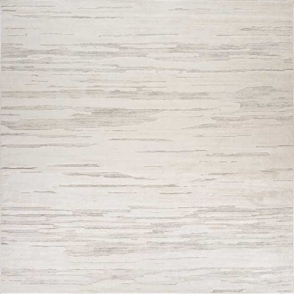 Taos Abstract Washable Indoor Area Rug 9' x 12' Beige Cream Modern Doormat Rug, Stain-Resistant Carpet