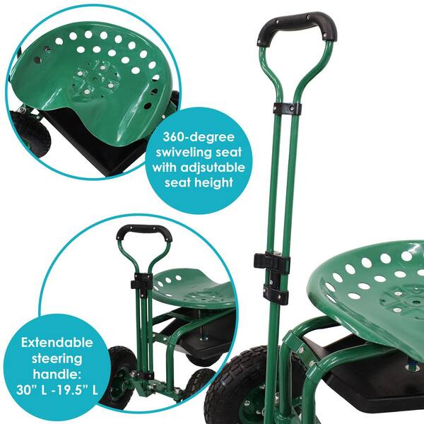 Lightweight Stackable Movable Plastic Galvanized Rolling Work Seat Garden  Stool Cart Swing Work Seat With 4 Wheels $8.9 - Wholesale China Garden at  Factory Prices from Qingdao Longwin Industry Co. Ltd