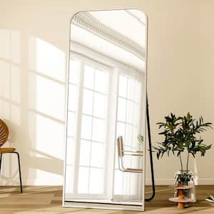 26 in. W x 71 in. H Rectangular Silver Aluminum Alloy Framed Full Length Mirror Standing Floor Mirror