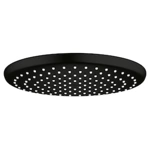 Tempesta 250 1-Spray Patterns with 1.75 GPM 10 in. H Round Wall Mount Rain Fixed Shower Head in Matte Black