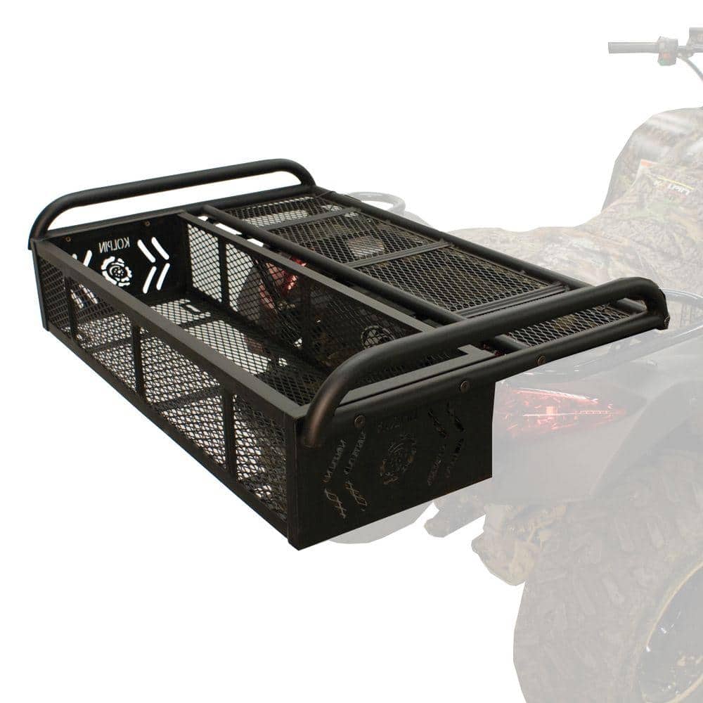 Kolpin Black Steel Convertible ATV Rear Drop Rack Basket