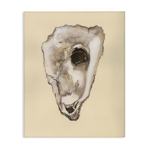 Stupell Industries Oyster Sea Creature by Michael Willett Unframed Coastal Graphic Art Print 48 in. x 36 in.
