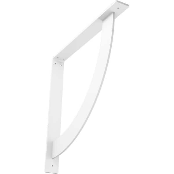 Ekena Millwork 2 in. x 18 in. x 18 in. Steel White Primer Bulwark Bracket