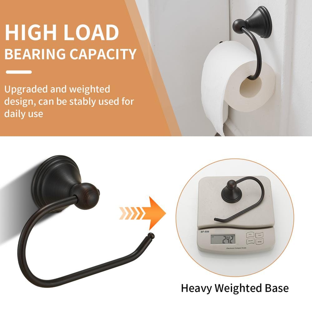Black Zinc Alloy Wall Mounted Toilet Paper Holder