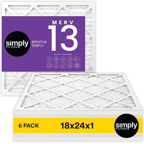 18 in. x 24 in. x 1 in. MERV 13 FPR 10-Pleated Furnace Air Filter (6-Pack)