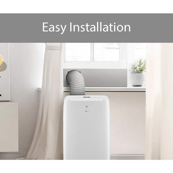 7,000 BTU (12,000 BTU ASHRAE) 115V Portable Air Conditioner Cools 300 Sq. Ft. with Dehumidifier in White