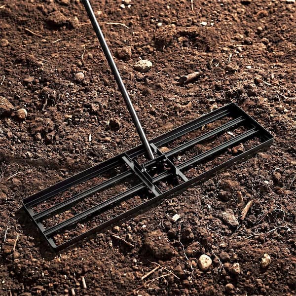 Lawn Leveling Rake 67 in. x 36 in. x 10 in. Heavy Duty Level Lawn Tool for Garden Backyard/Lawn Black