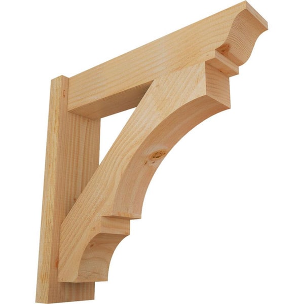 Ekena Millwork 6 in. x 24 in. x 24 in. Douglas Fir Balboa Traditional Rough Sawn Outlooker