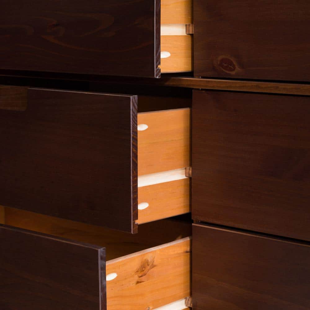 Mid-Century Modern Walnut Dresser with Deep Storage Drawers